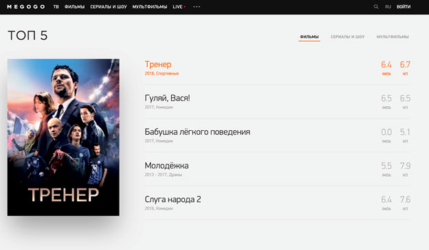 Сайт megogo megogo