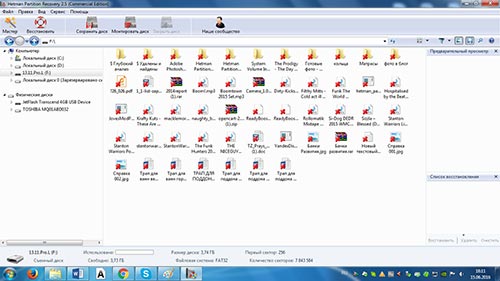 Hetman Partition Recovery rezultat poiska
