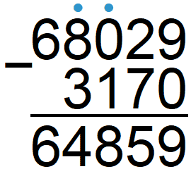 subtraction of column