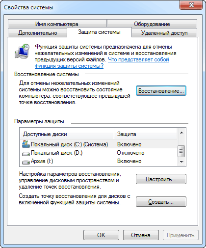 Защита системы protection system